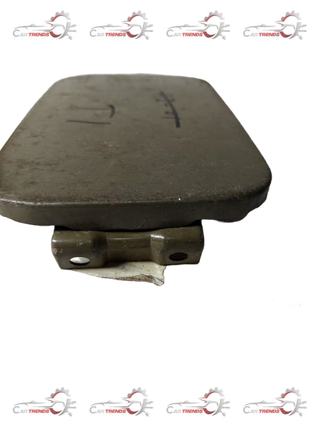 General Motors Tavera fuel filler door assembly, automotive part with metal latch and hinge, for Tavera vehicles.
