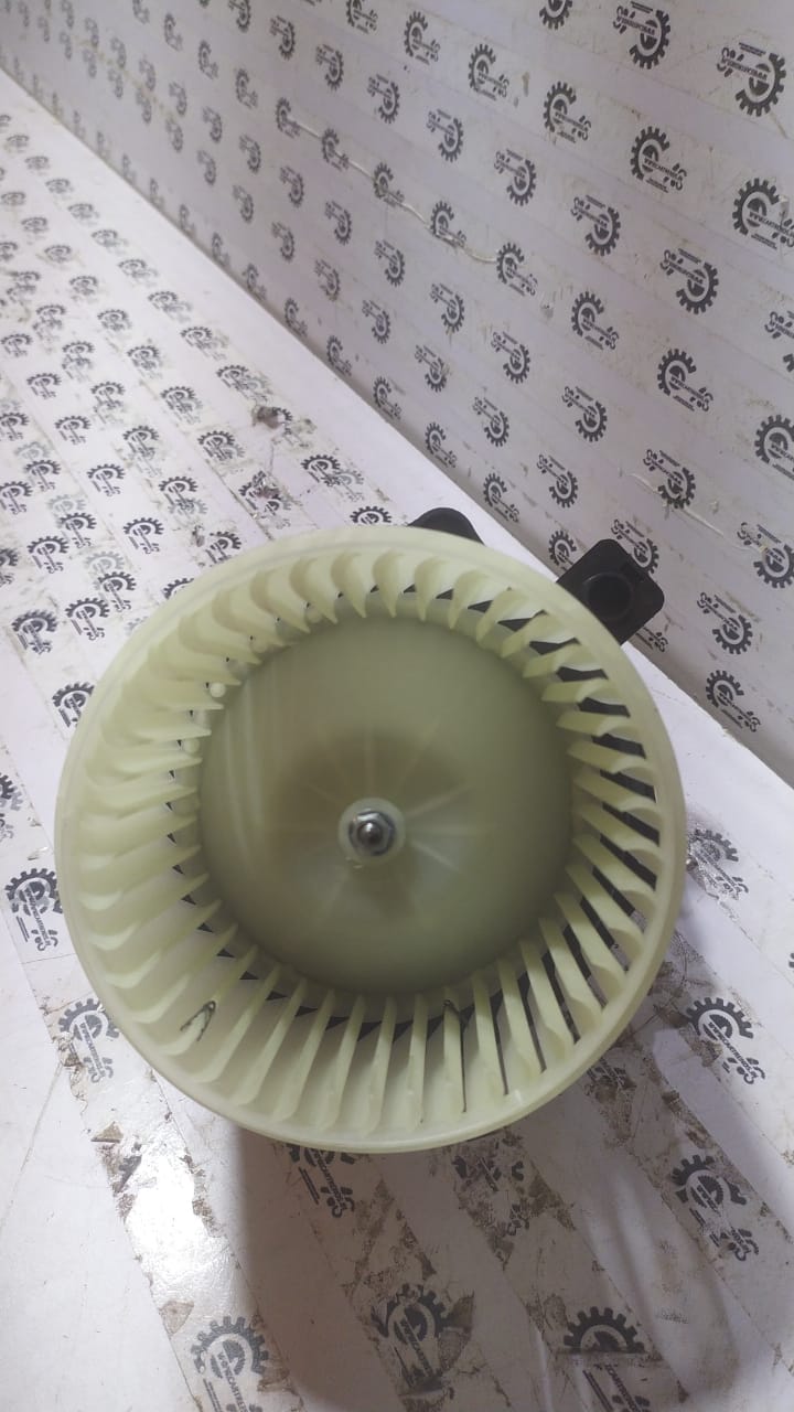 Chevrolet Enjoy fan motor by General Motors, automotive part for cooling system, shown in black with wiring connections
