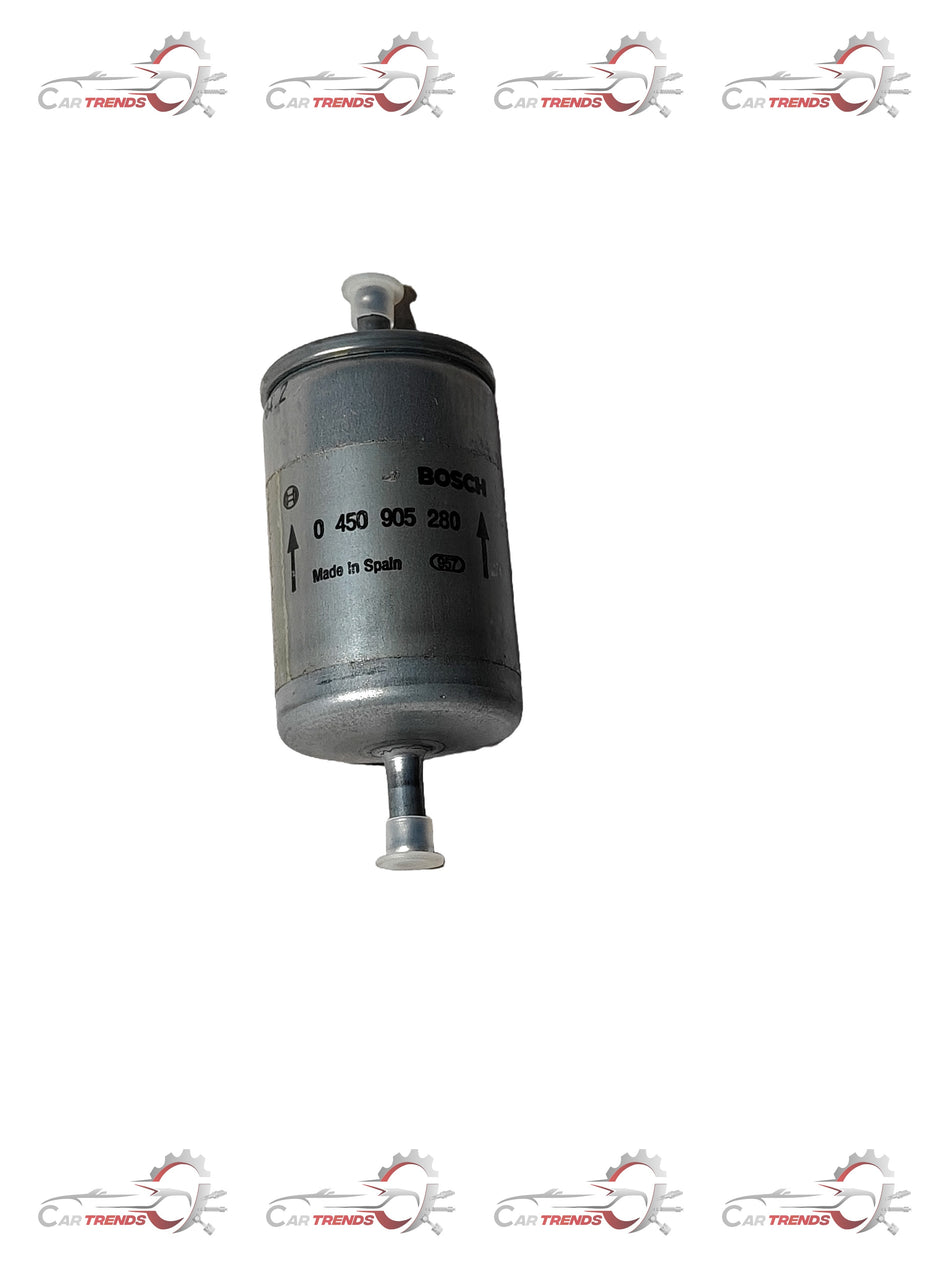General Motors fuel filter for Astra, model 981249, showing the compact, cylindrical design suited for vehicle fuel system filtration.