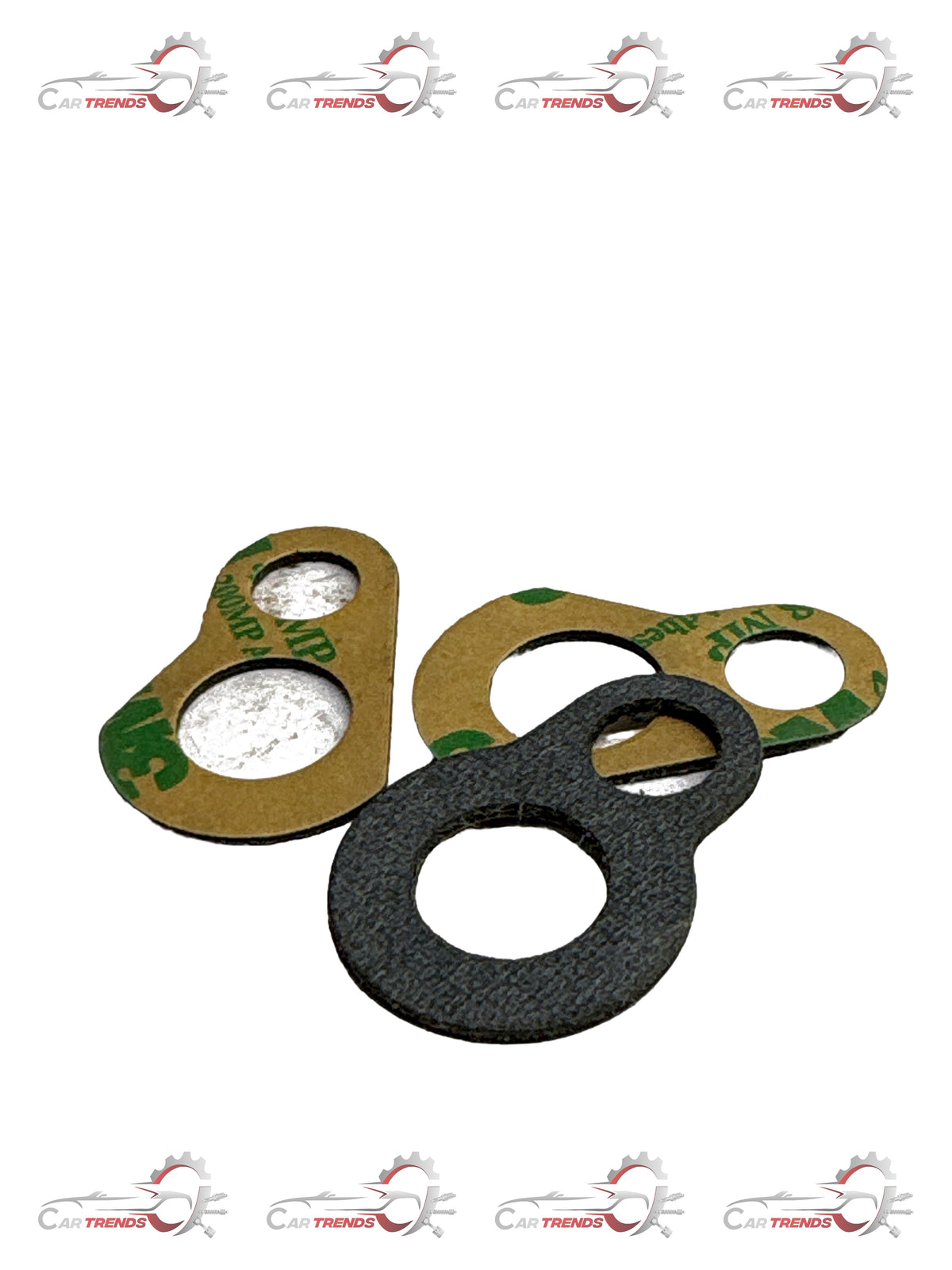 General Motors EGR valve gasket adapter and spark plug component for vehicle engine repair or maintenance.