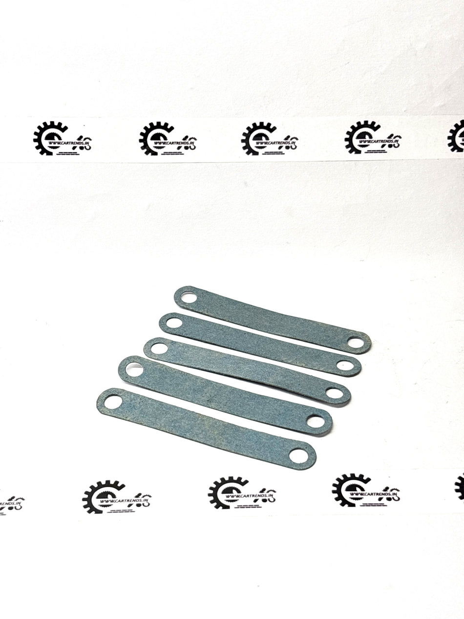 General Motors Tavera gasket detent spring plate, automotive engine part with metal component and bolt holes for T97597058 model