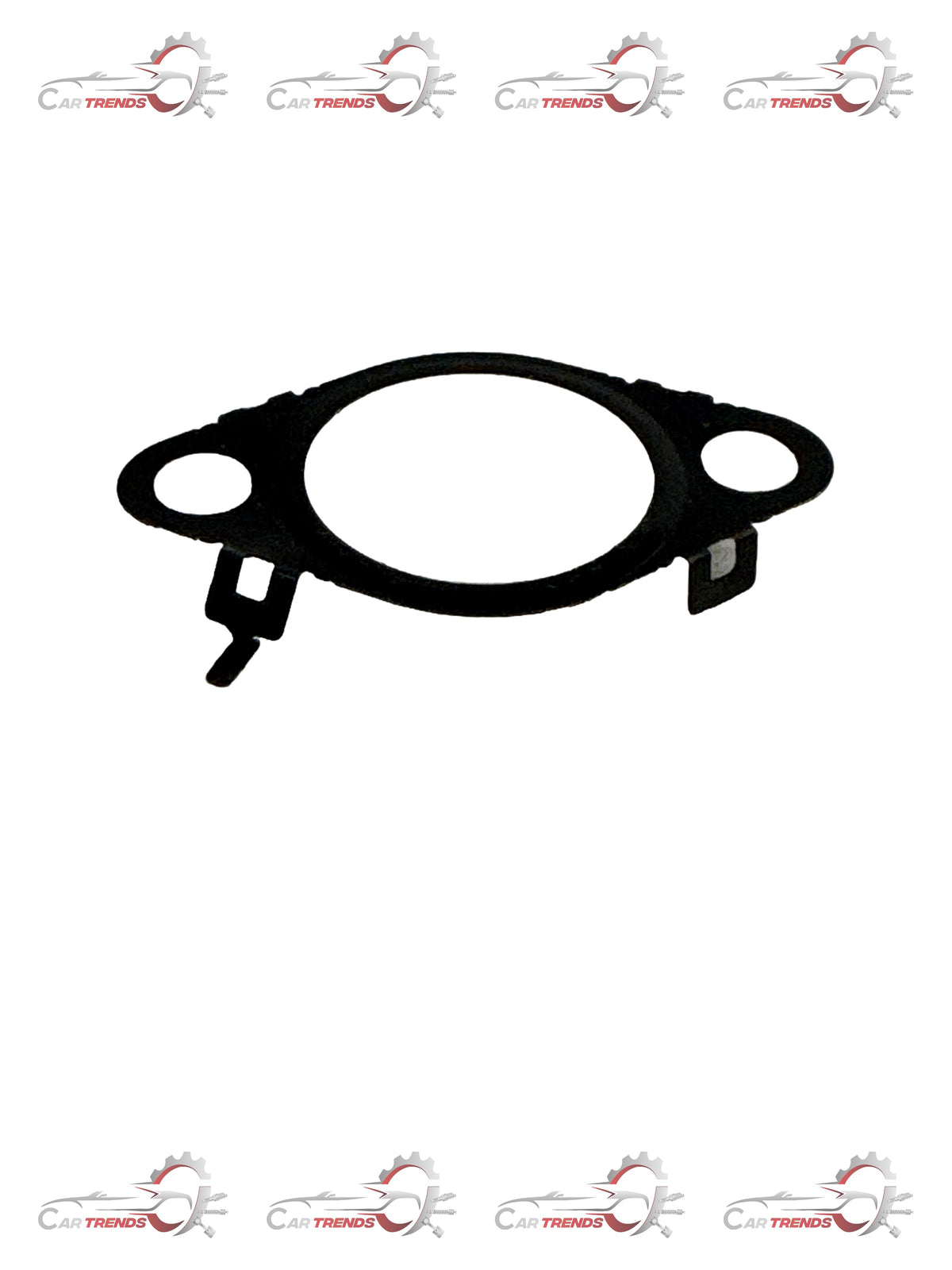 Gasket EGR pipe for General Motors vehicles, part J55570536, made by General Motors, shown in close-up with metal surface and gasket details.