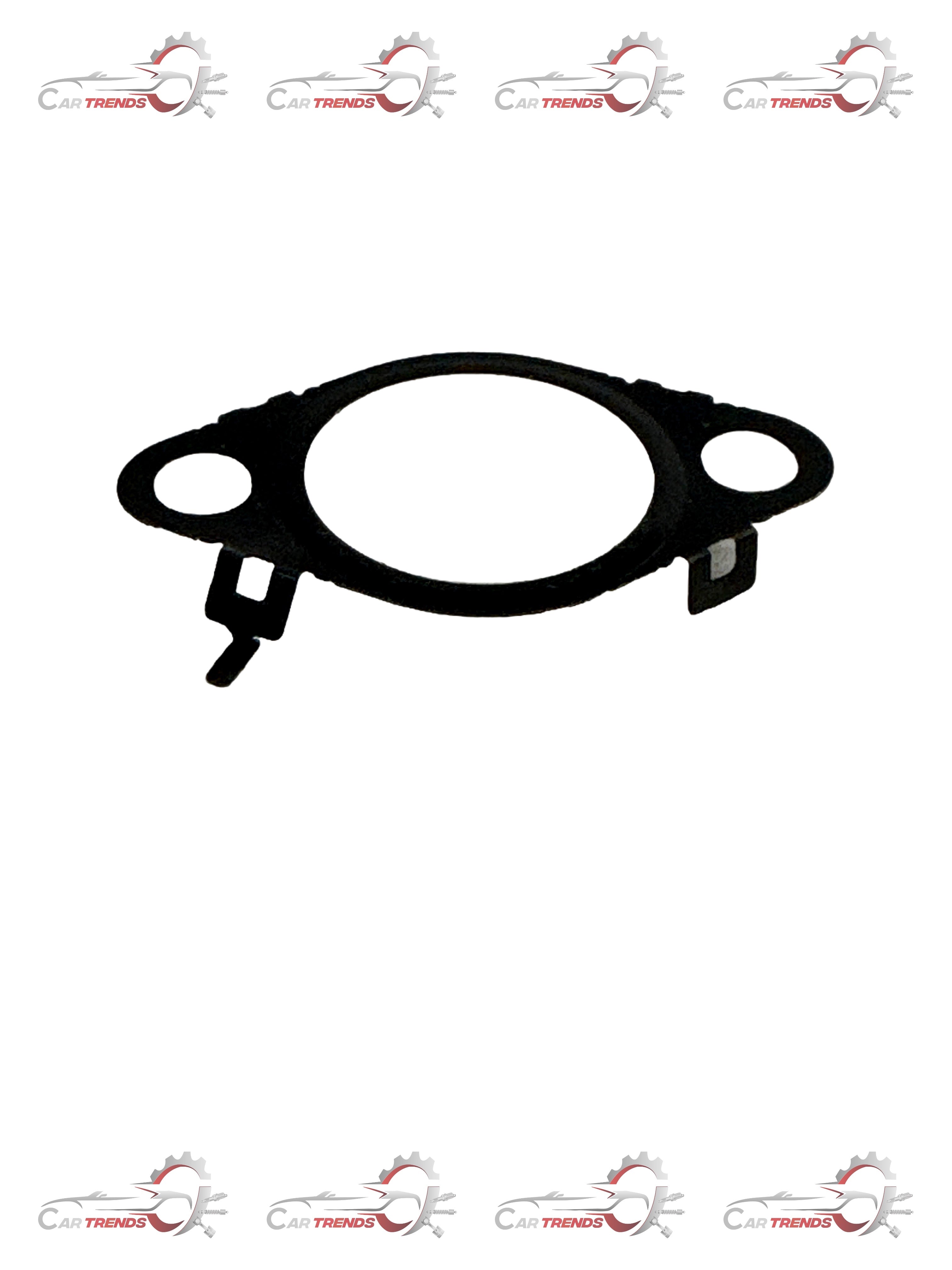 Gasket EGR pipe for General Motors vehicles, part J55570536, made by General Motors, shown in close-up with metal surface and gasket details.