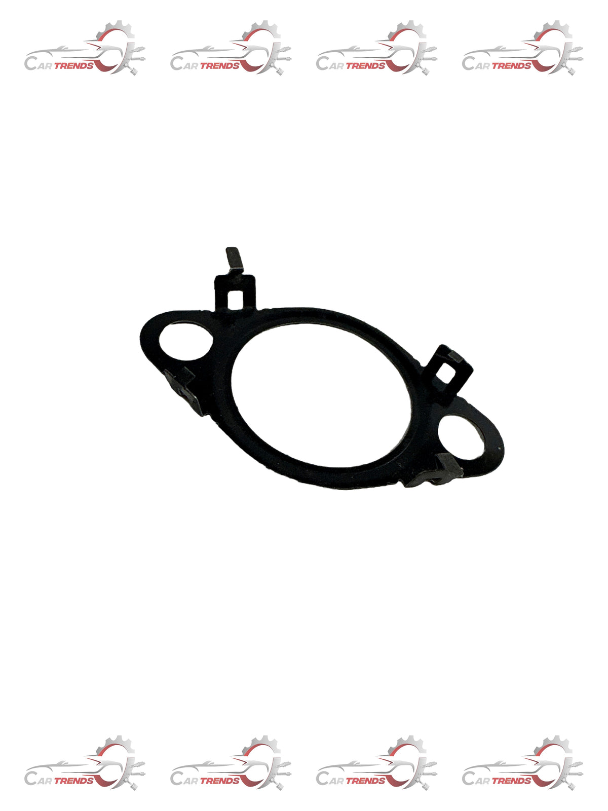 General Motors EGR pipe gasket with beat design, compatible with J55570536, shown in a close-up image.