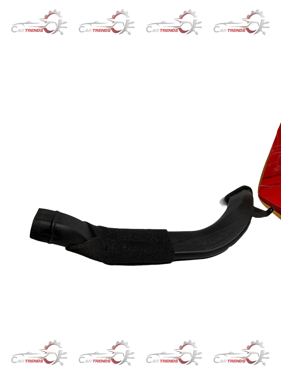 General Motors defroster hose A for right side, part J28291356, shown in a close-up view of the engine compartment.
