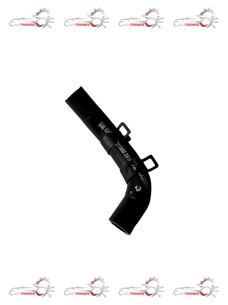 General Motors PCV valve hose assembly, automotive part with black rubber hose and metal fittings for vehicle engine ventilation.