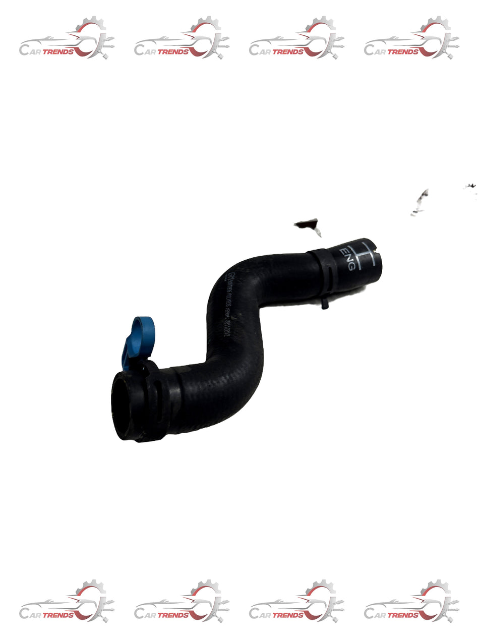 General Motors hose assembly for radiator overflow tank, part J90870936, with visible hoses and fittings.