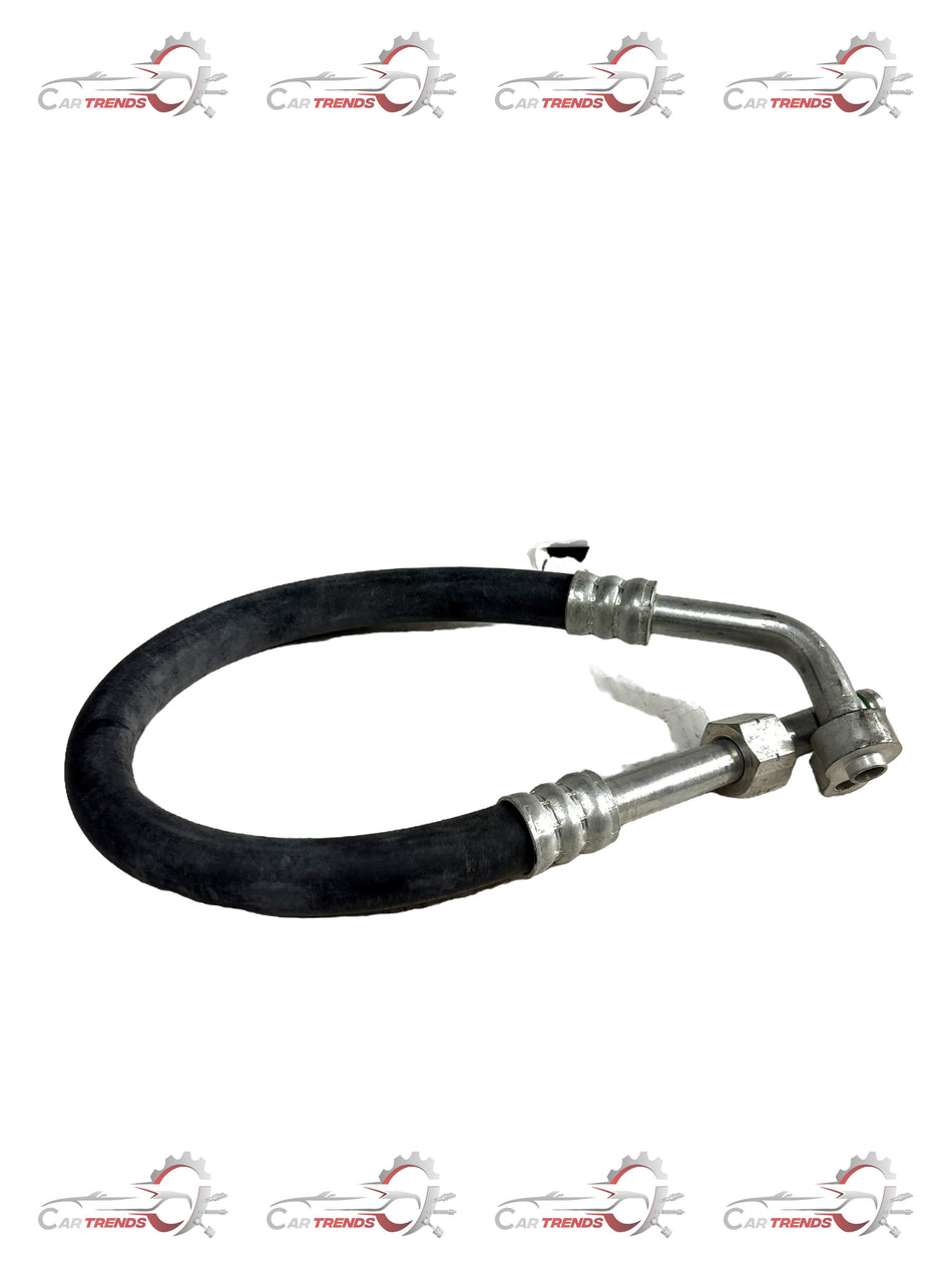 Flexible AC hose for Chevrolet Tavera by General Motors, showing the durable rubber material and connection ends.