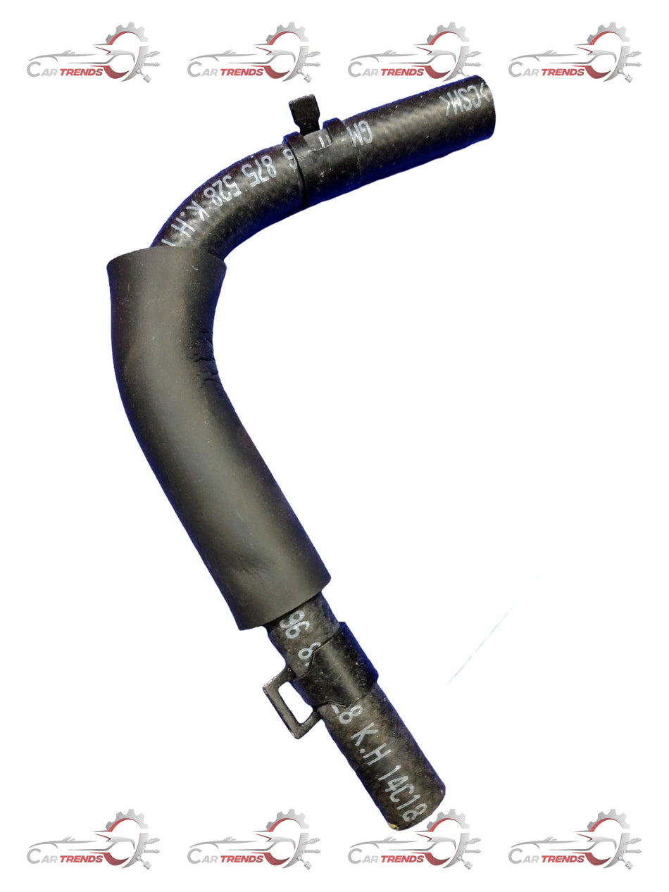 General Motors Captiva P/S fluid hose, black rubber with metal fittings, designed for power steering system.