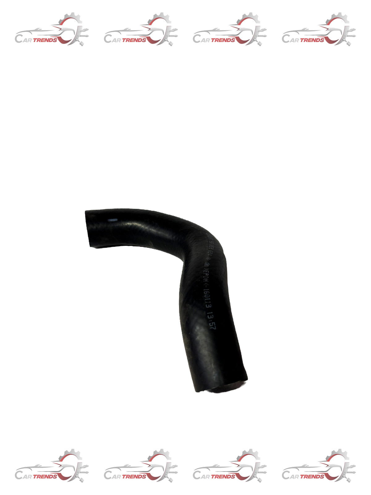 General Motors Optra petrol hose radiator, showing the flexible rubber hose with metal clamps for engine cooling system.