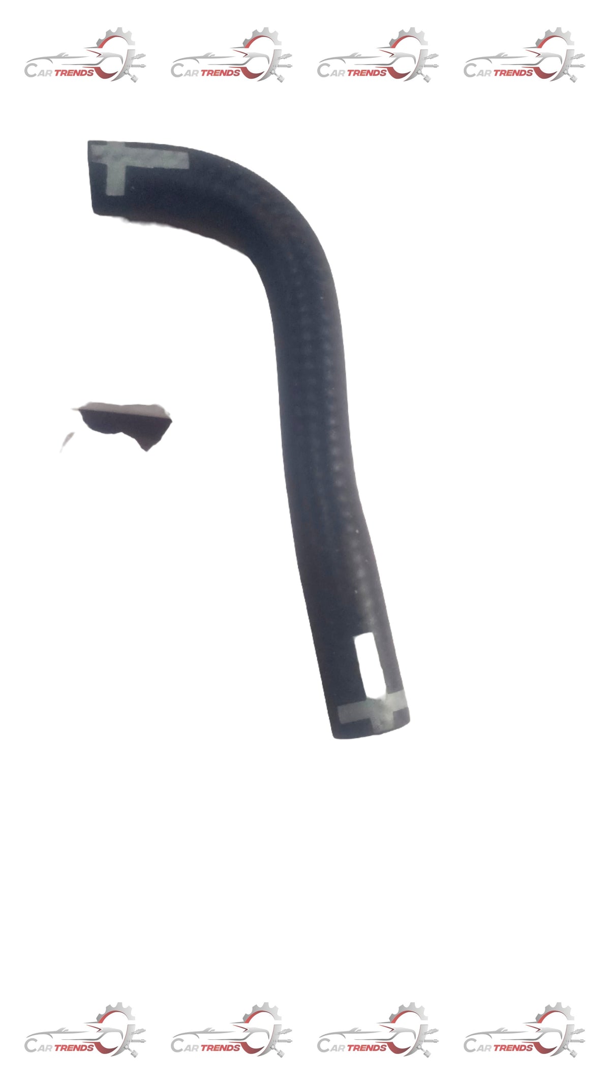 General Motors radiator surge hose, inline type, for engine cooling, shown in close-up with flexible rubber material.
