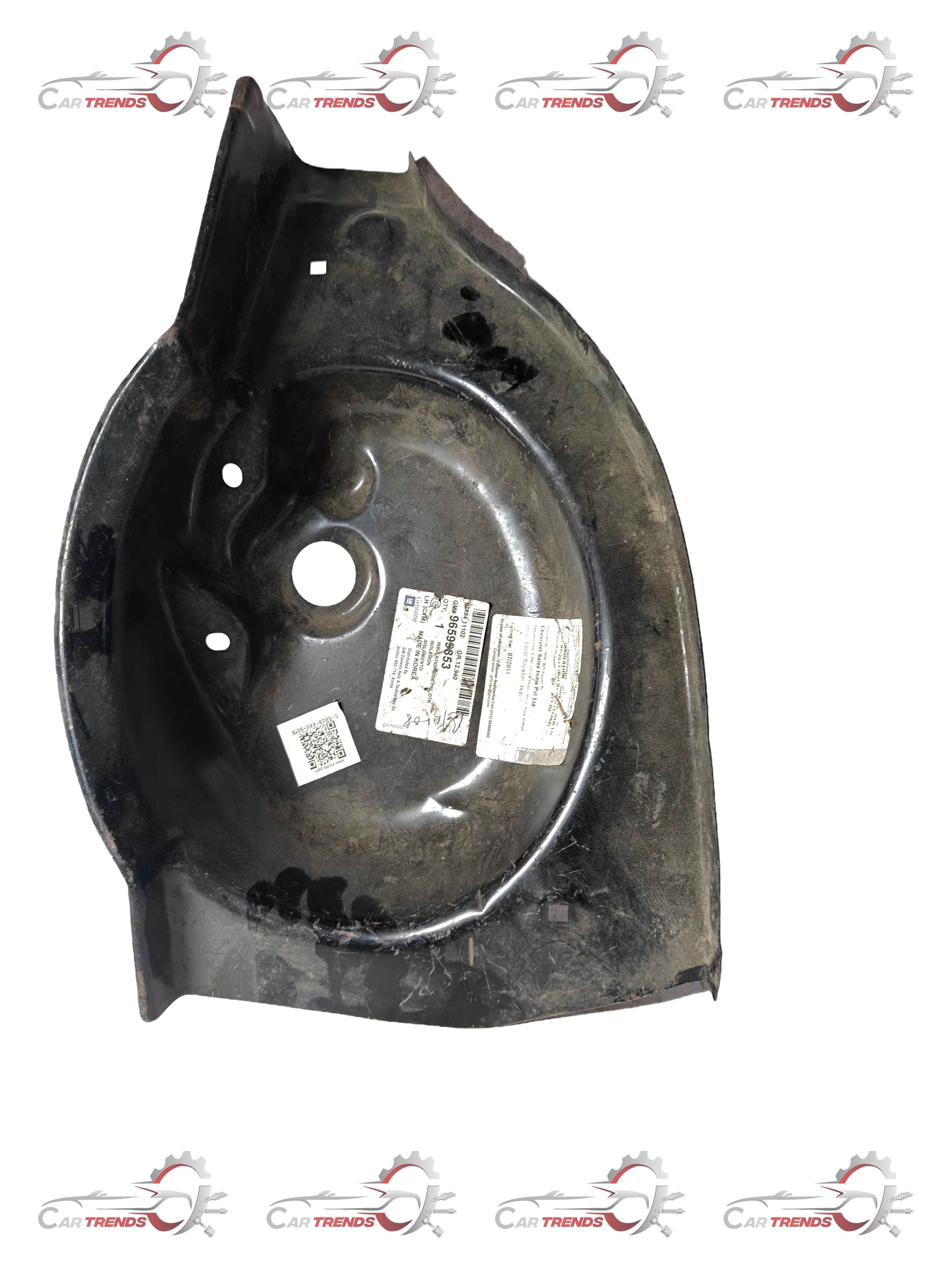 General Motors insulation side panel for OTR LH Spark J96599853, showing the textured black interior side of the panel.