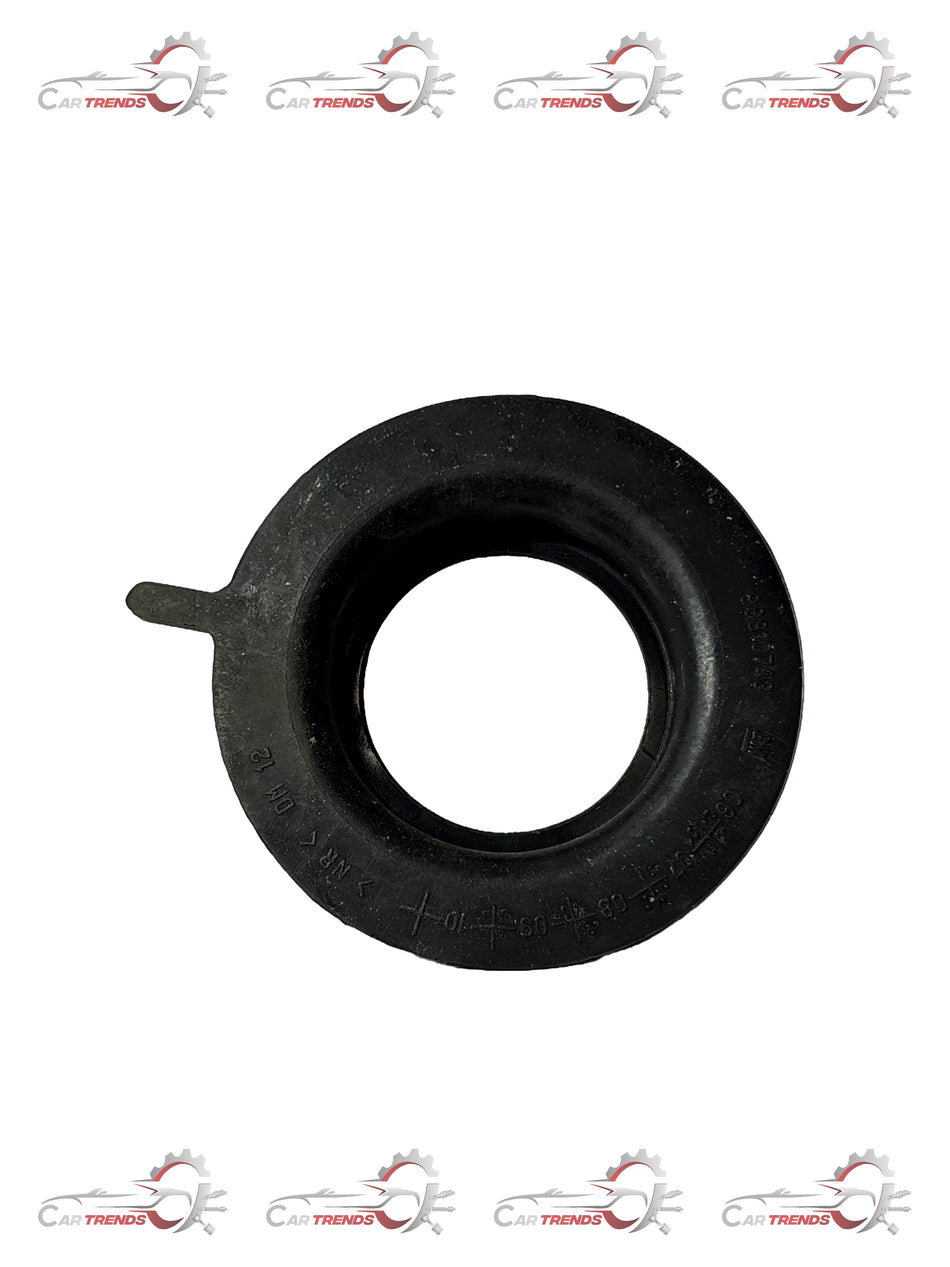 Front spring insulator for Chevrolet Captiva, OEM part J96810743, by General Motors, shown on a vehicle suspension system.