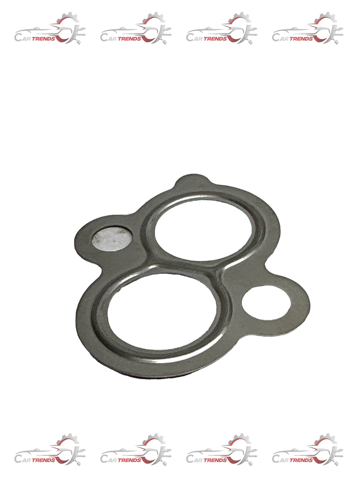 General Motors EGR adapter gasket for Optra engine, showing the metal gasket with sealing edges and mounting holes.