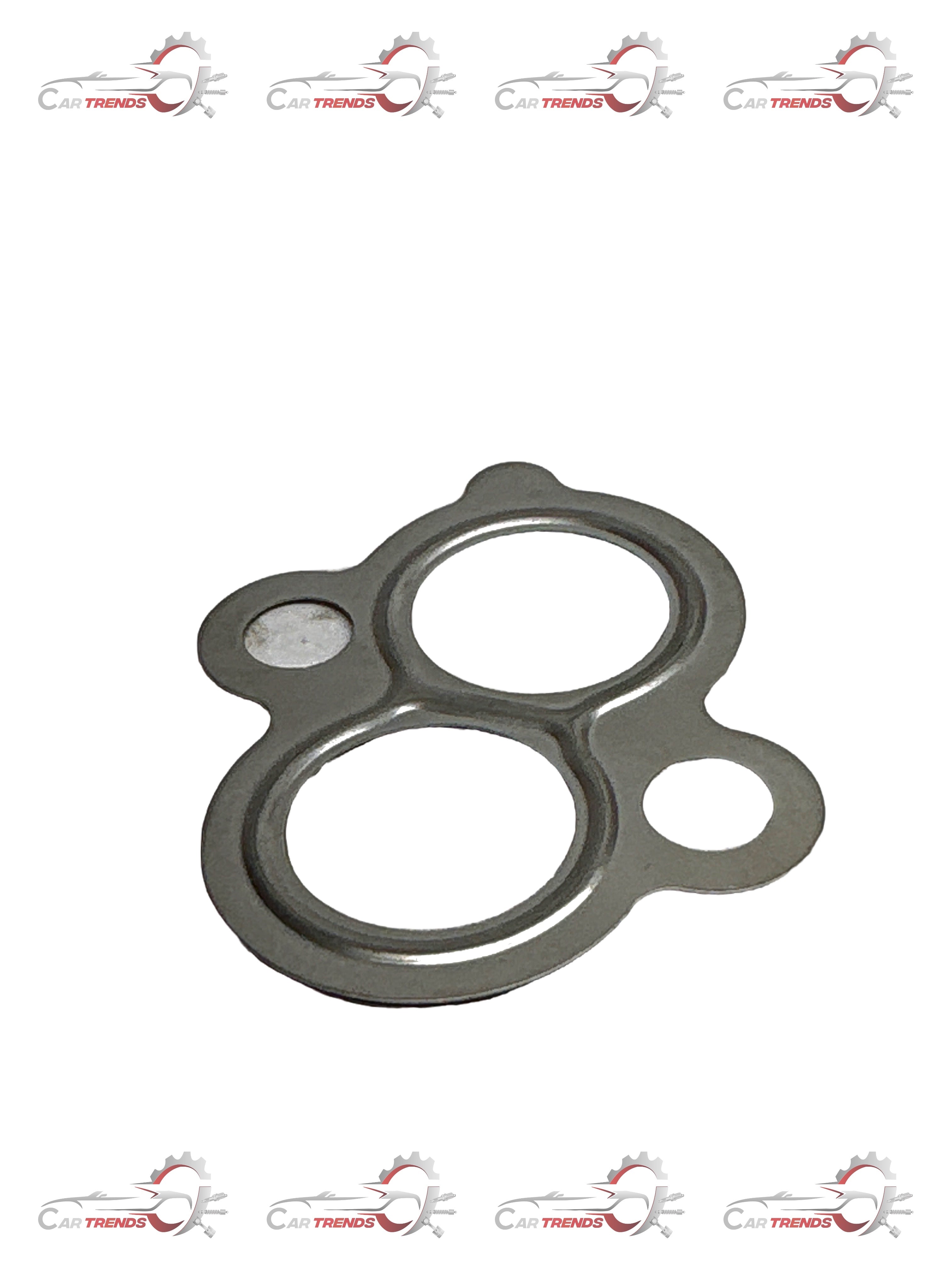 General Motors EGR adapter gasket for Optra engine, showing the metal gasket with sealing edges and mounting holes.