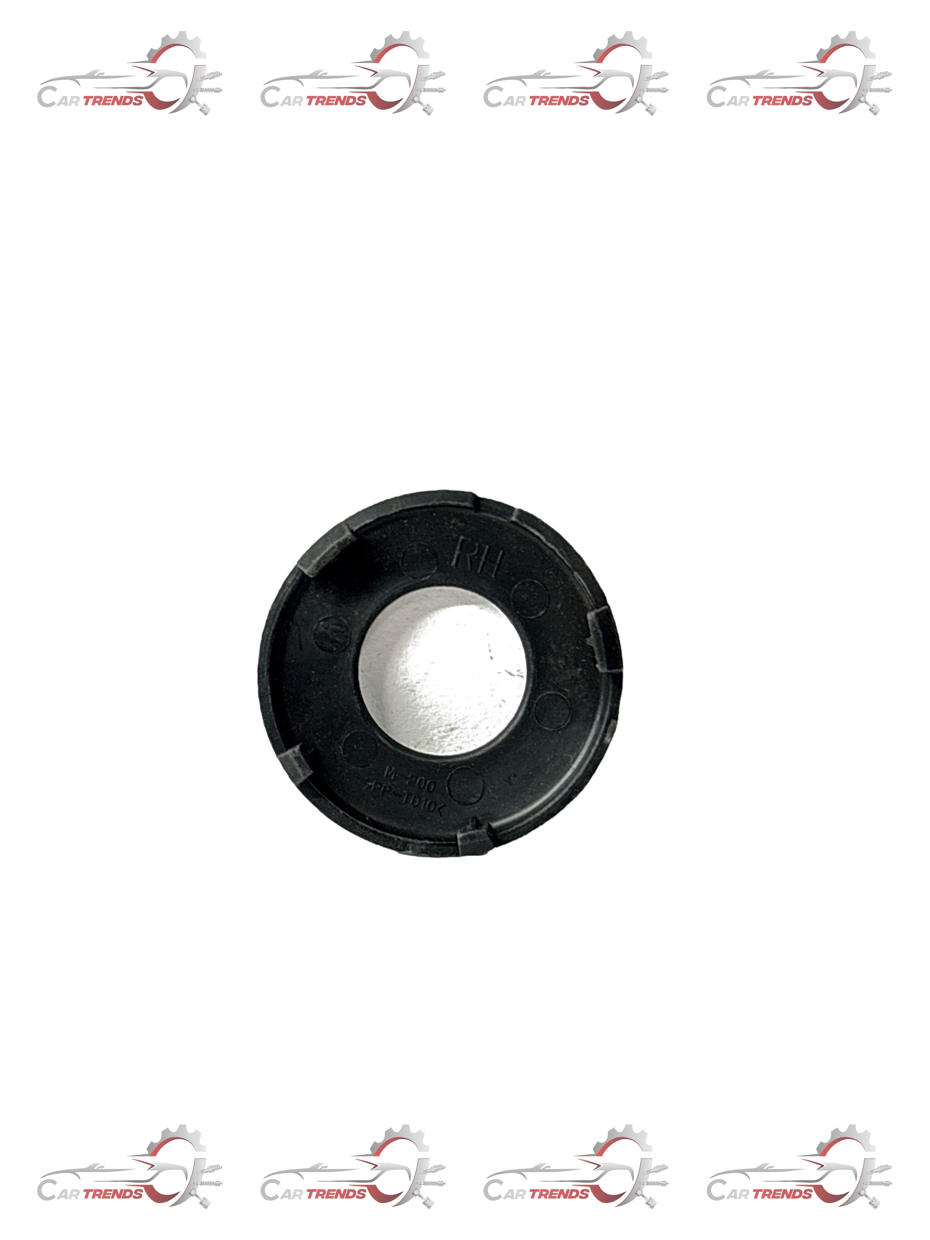 General Motors Spark left side window frame cover, automotive part, in black with visible mounting edges and textured surface.