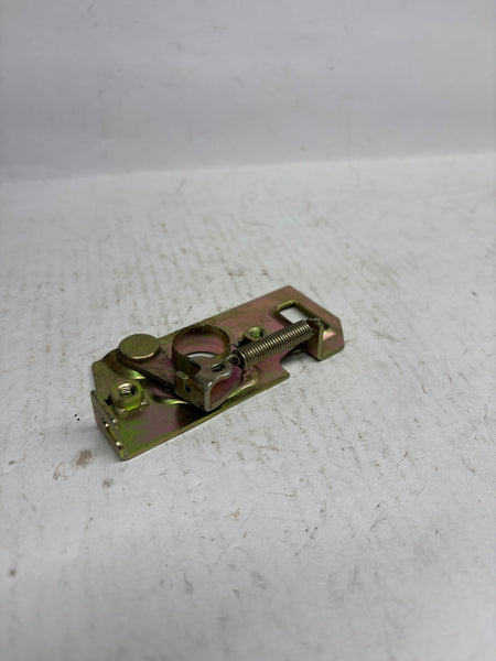 General Motors latch for hood on Aveo J990094L0, showing the metal latch mechanism and mounting components.
