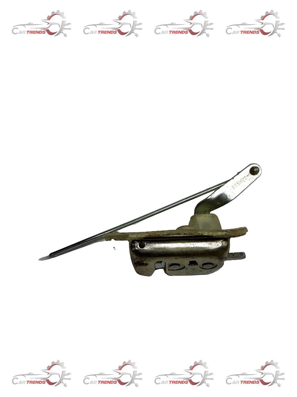 General Motors Spark latch assembly for L Gate, durable automotive part in black with metal components.
