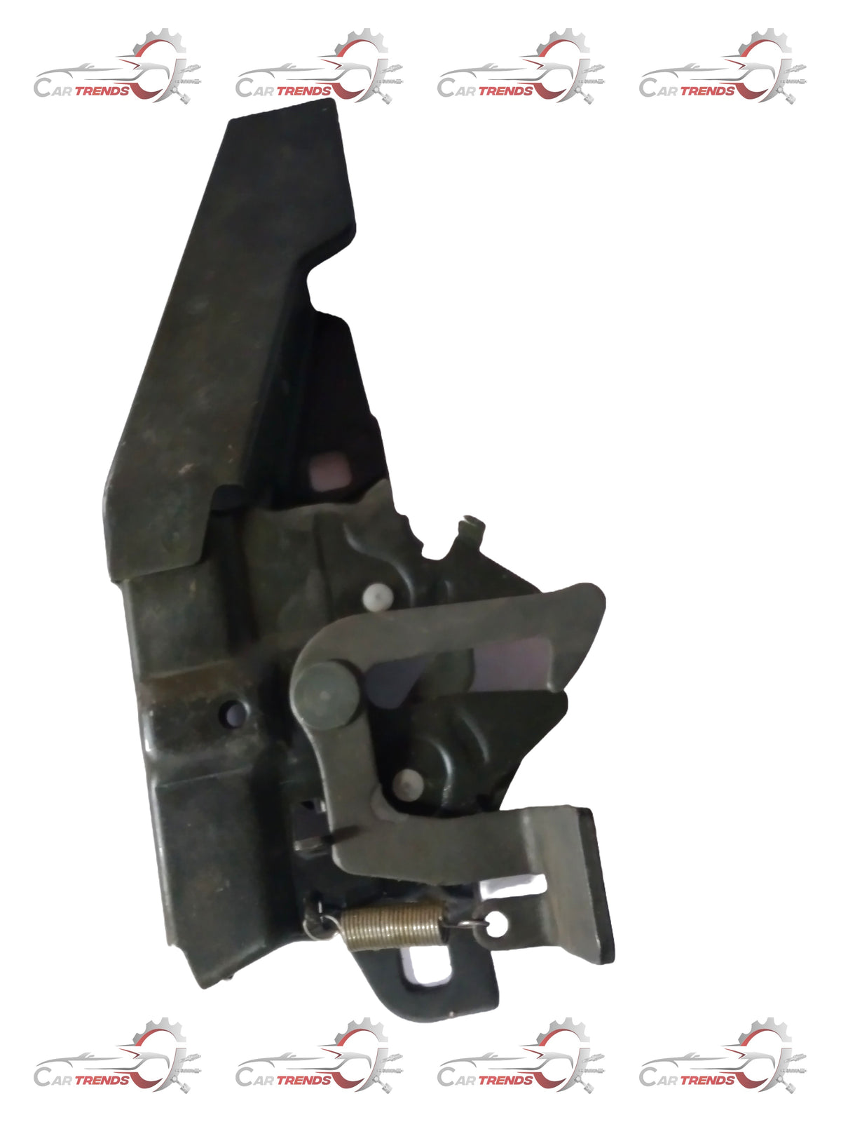General Motors Tavera hood lock engine part, close-up view showing metal latch and mounting points.