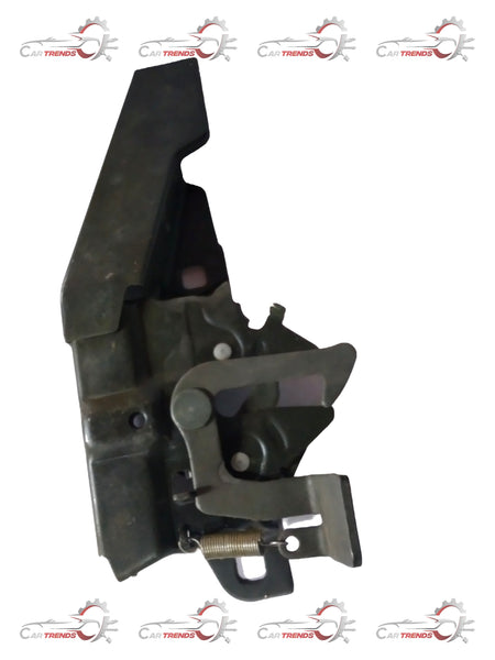 General Motors Tavera hood lock engine part, close-up view showing metal latch and mounting points.