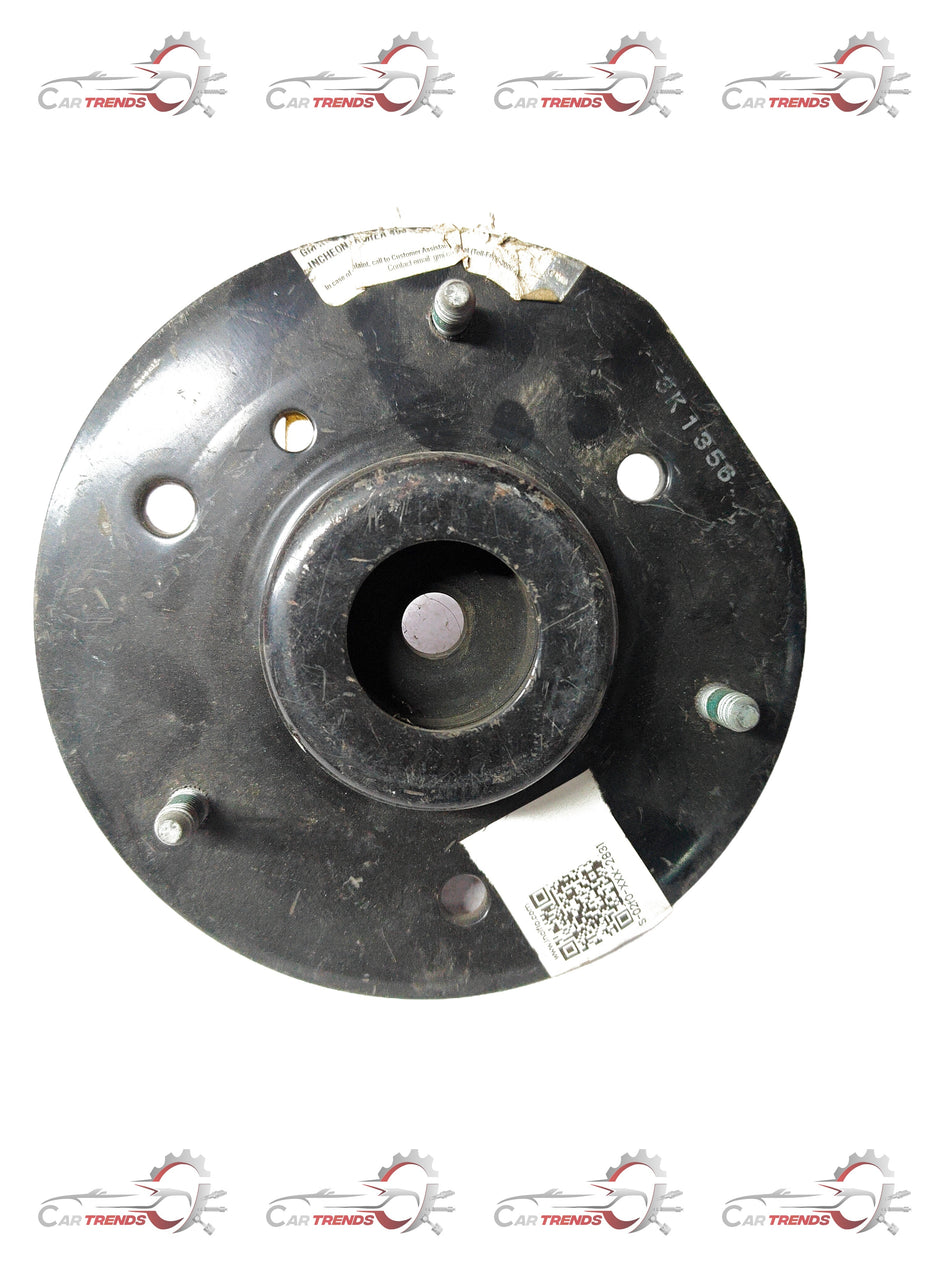 General Motors front suspension strut mount for Captiva, part number J96863981, shown in black and metal with mounting components.