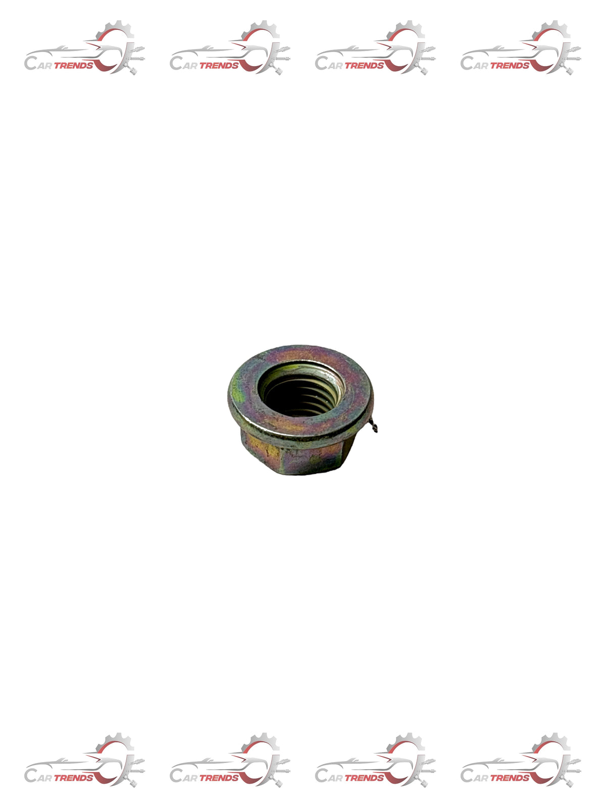 General Motors Nut No 1MT Tavera T97599277, a close-up of the auto part showing its metal threading and compact design.