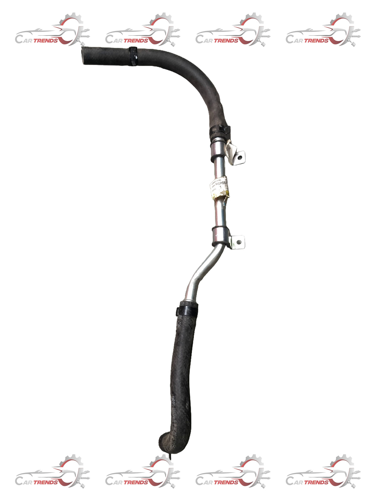 General Motors Optra petrol pipe A suction J96858727, automotive engine part with black rubber and metal fittings.