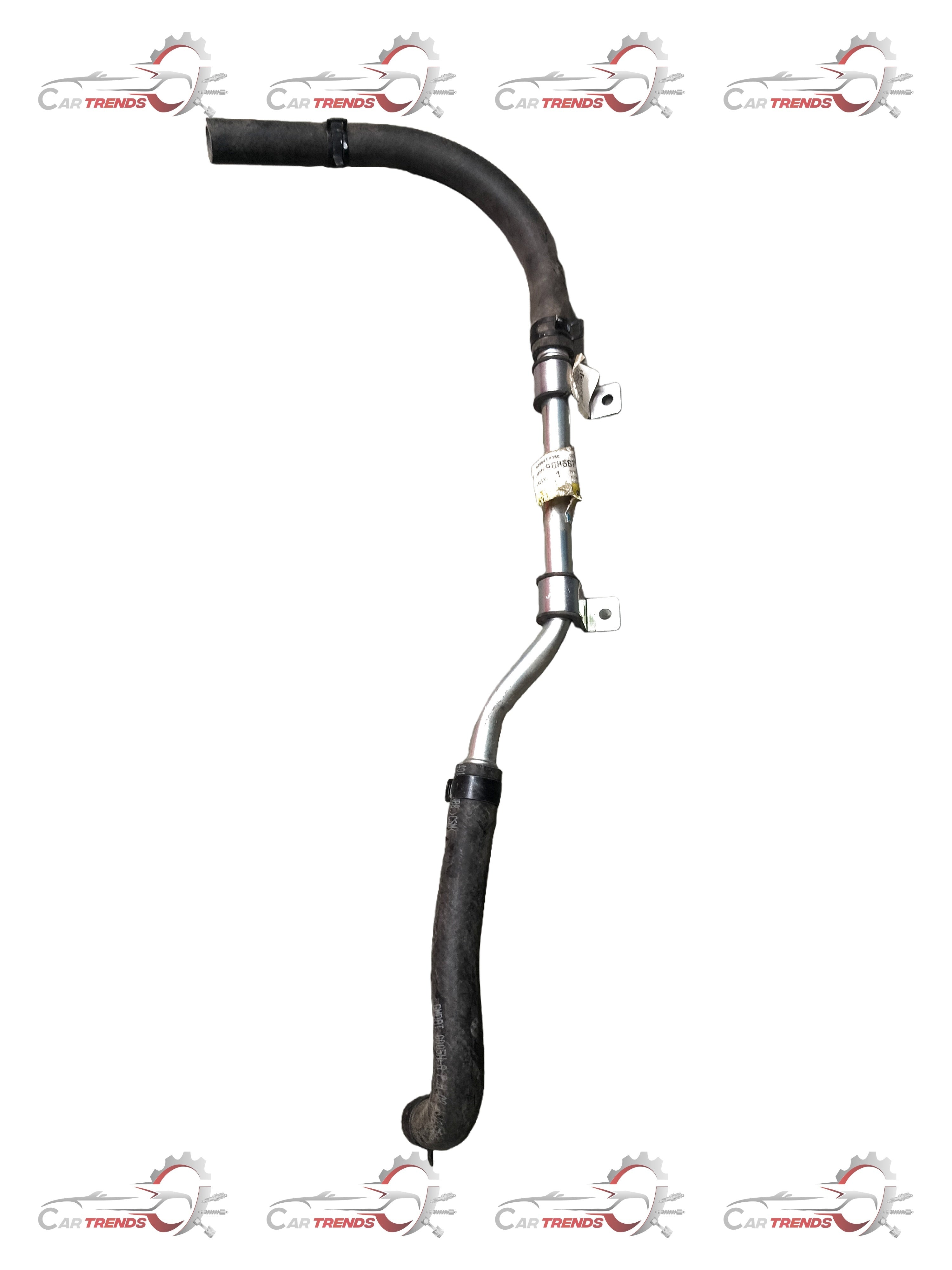 General Motors Optra petrol pipe A suction J96858727, automotive engine part with black rubber and metal fittings.