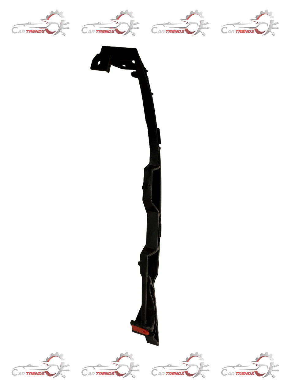 Front end panel rail guide for Vectra by General Motors, automotive part with metal construction and mounting features.