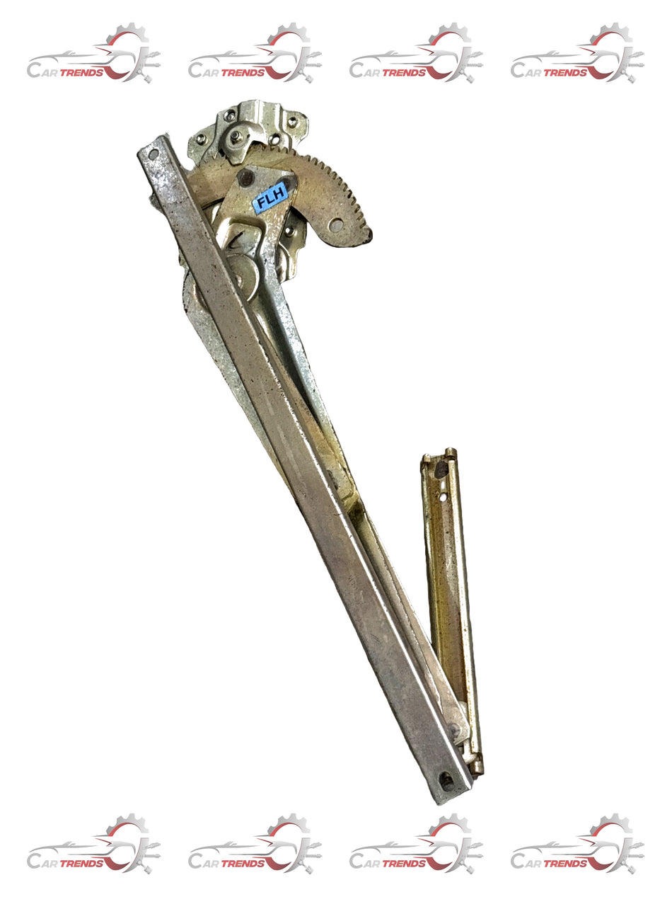 General Motors Tavera front left door window regulator assembly showing the mechanical components for vehicle repair.