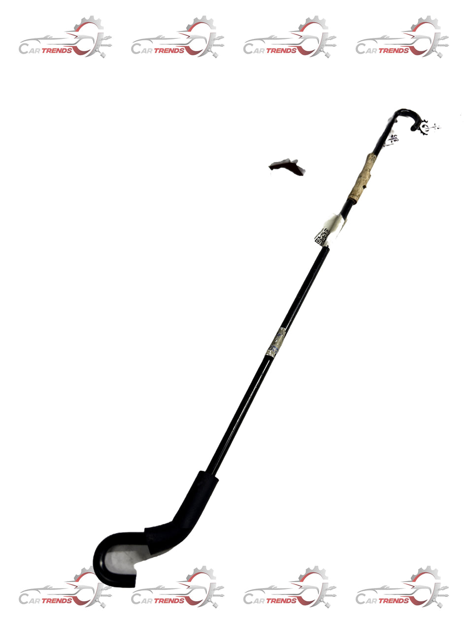 General Motors hood support rod for Aveo, part J96476588, shown in a close-up view highlighting its design and attachment points.