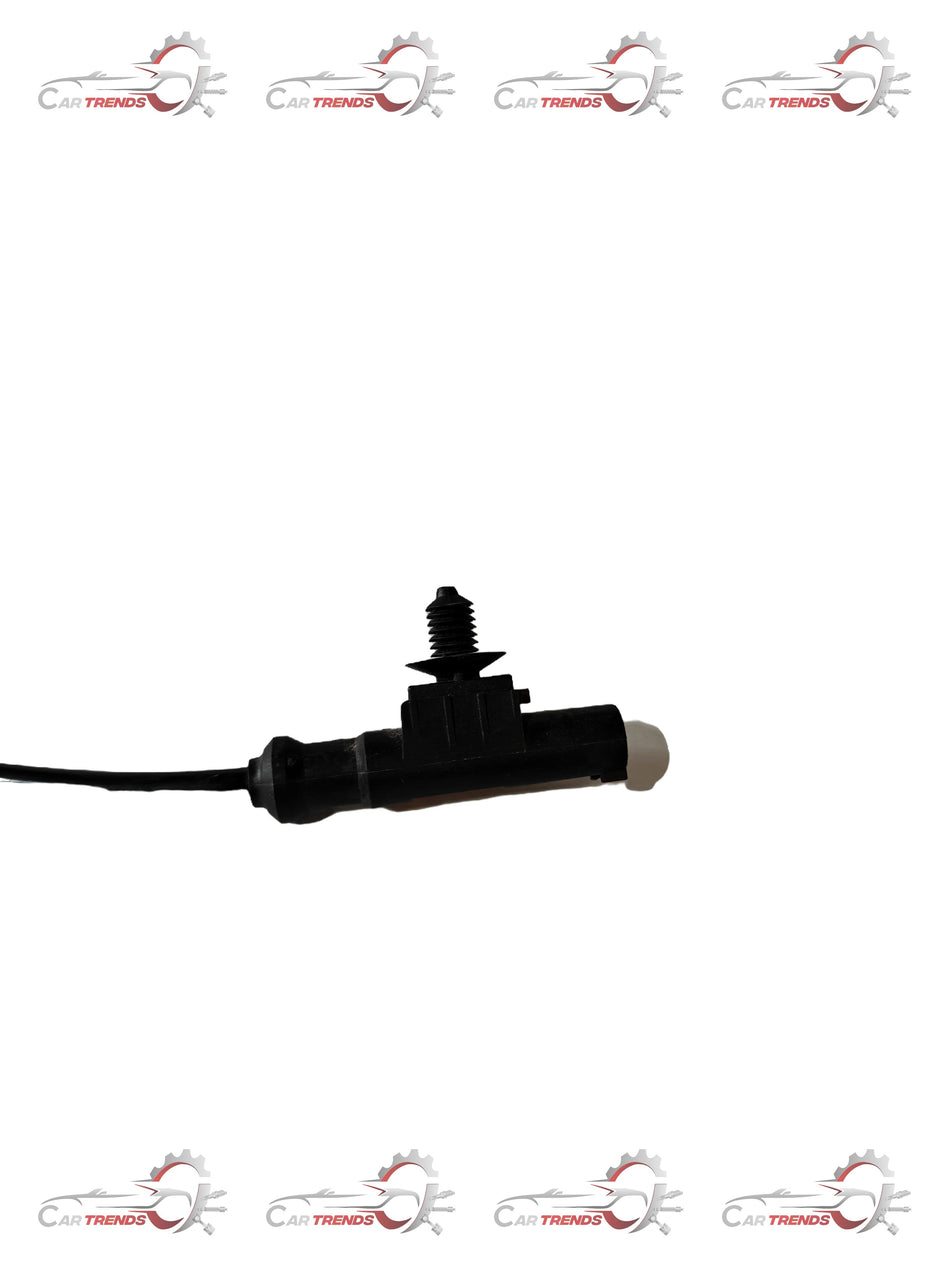 General Motors rear wheel speed sensor assembly for vehicle, showing the sensor component with wiring and mounting hardware.