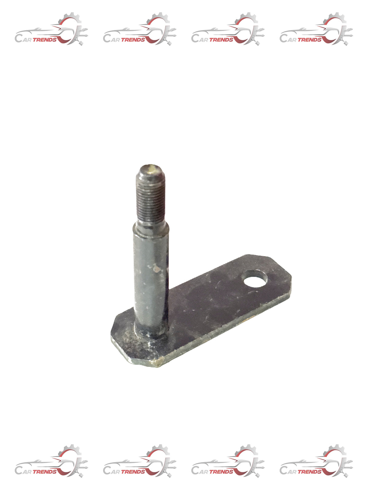 General Motors Tavera rear suspension shackle for T28293920, vehicle component with metal construction and mounting points.