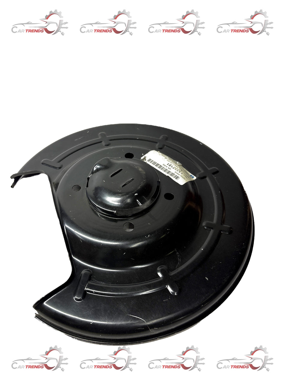 General Motors Shield RR Brake for Cruze J13332181, durable automotive brake component in black with detailed design elements.