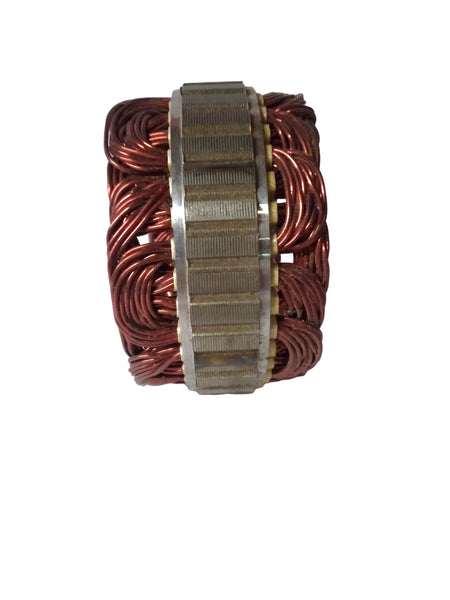 General Motors Chevrolet Spark stator showing the metal coil and electrical connection for engine ignition system.