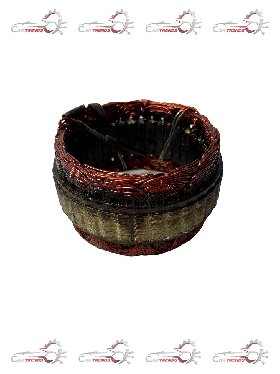 General Motors stator winding assembly Spark J28296311 showing copper wire and electrical components for vehicle engine repair