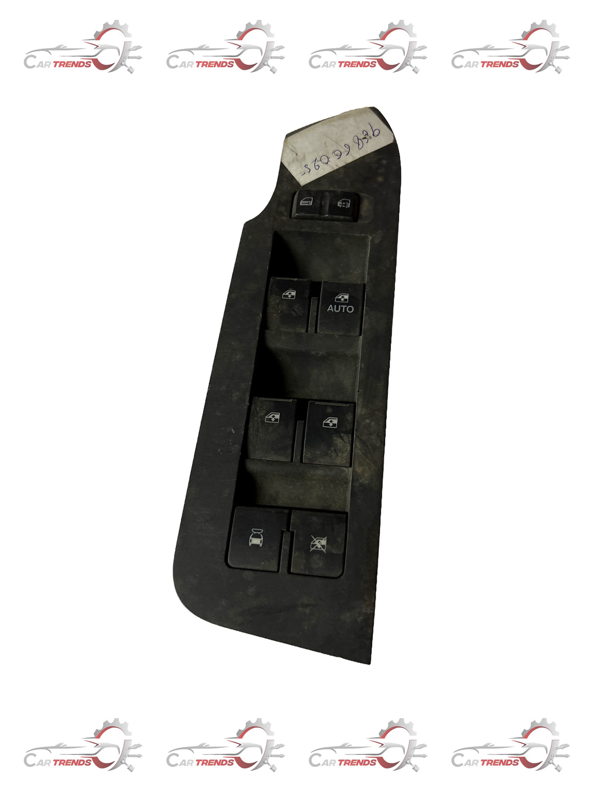 General Motors Captiva front driver-side window switch, functional automotive part with multiple control buttons.