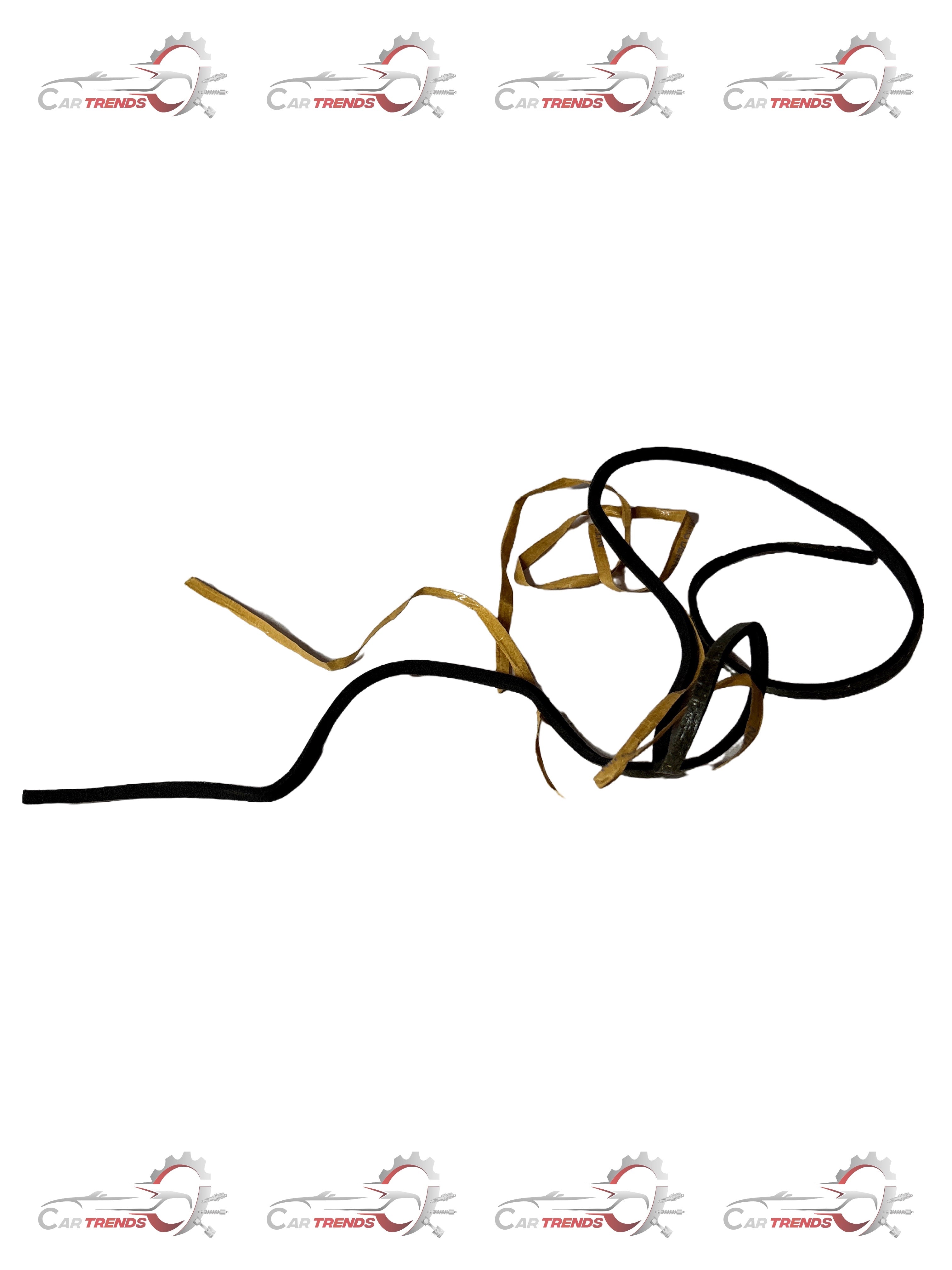 General Motors front side sail tape, automotive part for vehicle body repair, in black with adhesive backing.