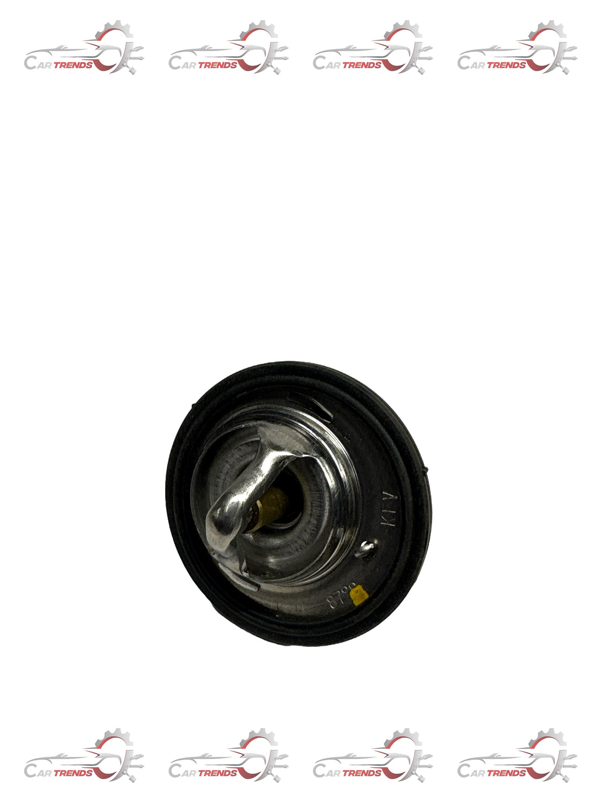 General Motors AVEO thermostat J96610574, automotive engine thermostat with metal housing and electrical connector.
