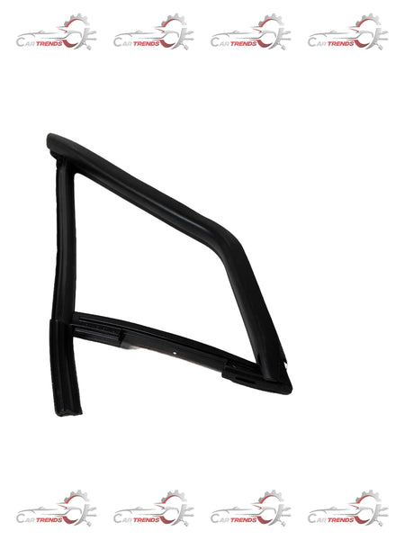 Front left weatherstrip for GM vehicles, designed to seal windows and doors, made by General Motors for optimal fit and durability.