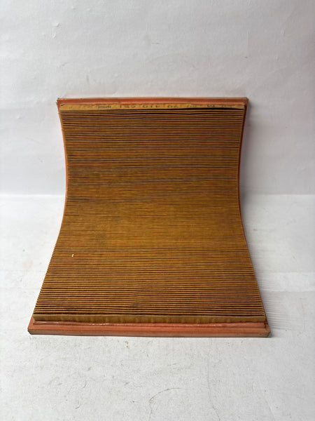 General Motors Astra air filter spare part, rectangular filter with pleated design for vehicle air intake system.
