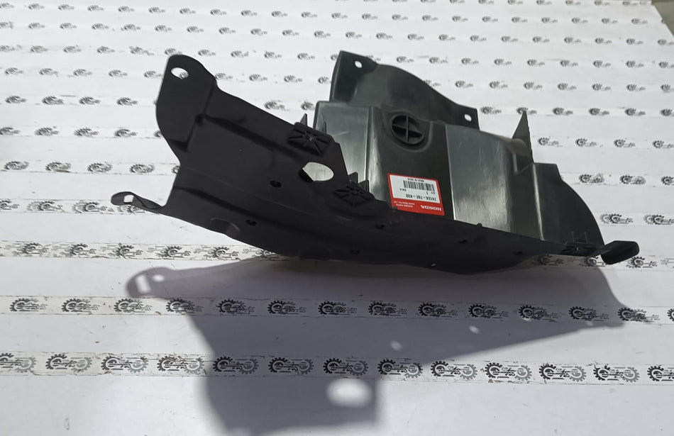 Honda splash guard assembly model 7412AT6EK00, designed to protect vehicle underside from dirt and debris.