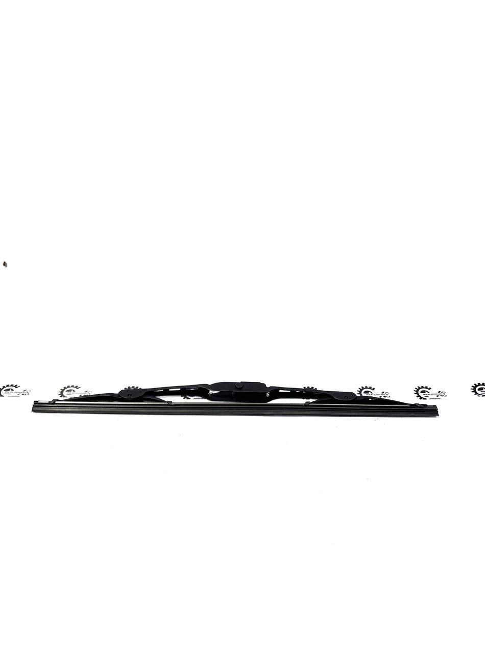 Honda WRV left side wiper blade 76630T5LT01, clear view, black rubber blade with metal frame attachment.