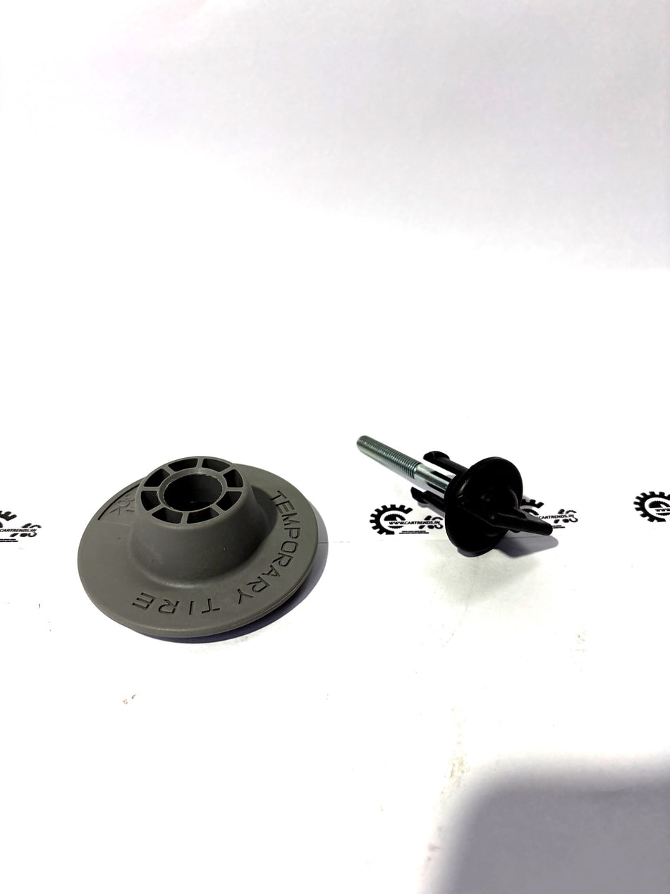 Honda spare tire model 74650T1WY01 from Honda, showing the compact tire with black rubber and metal rim.