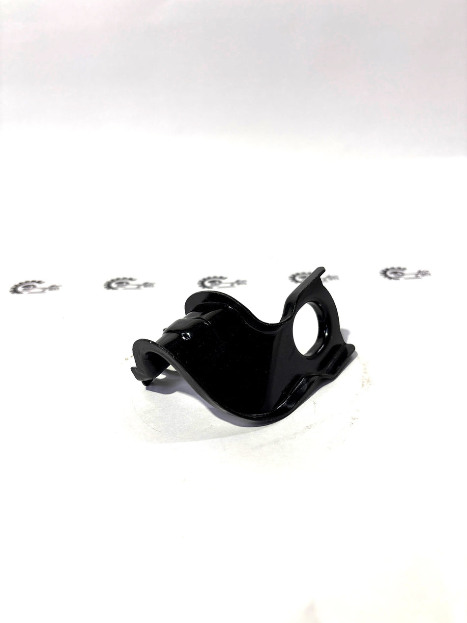 Honda BRKT.COND UP L 80116TSWK00, a left side engine cover bracket for Honda motorcycles, shown in black.
