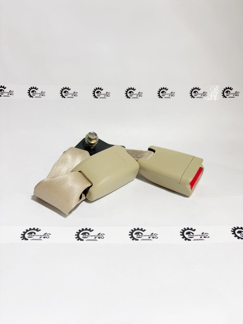 Honda City right rear seatbelt buckle assembly, inner side, OEM part 82455T9DD01ZA, for secure vehicle safety.