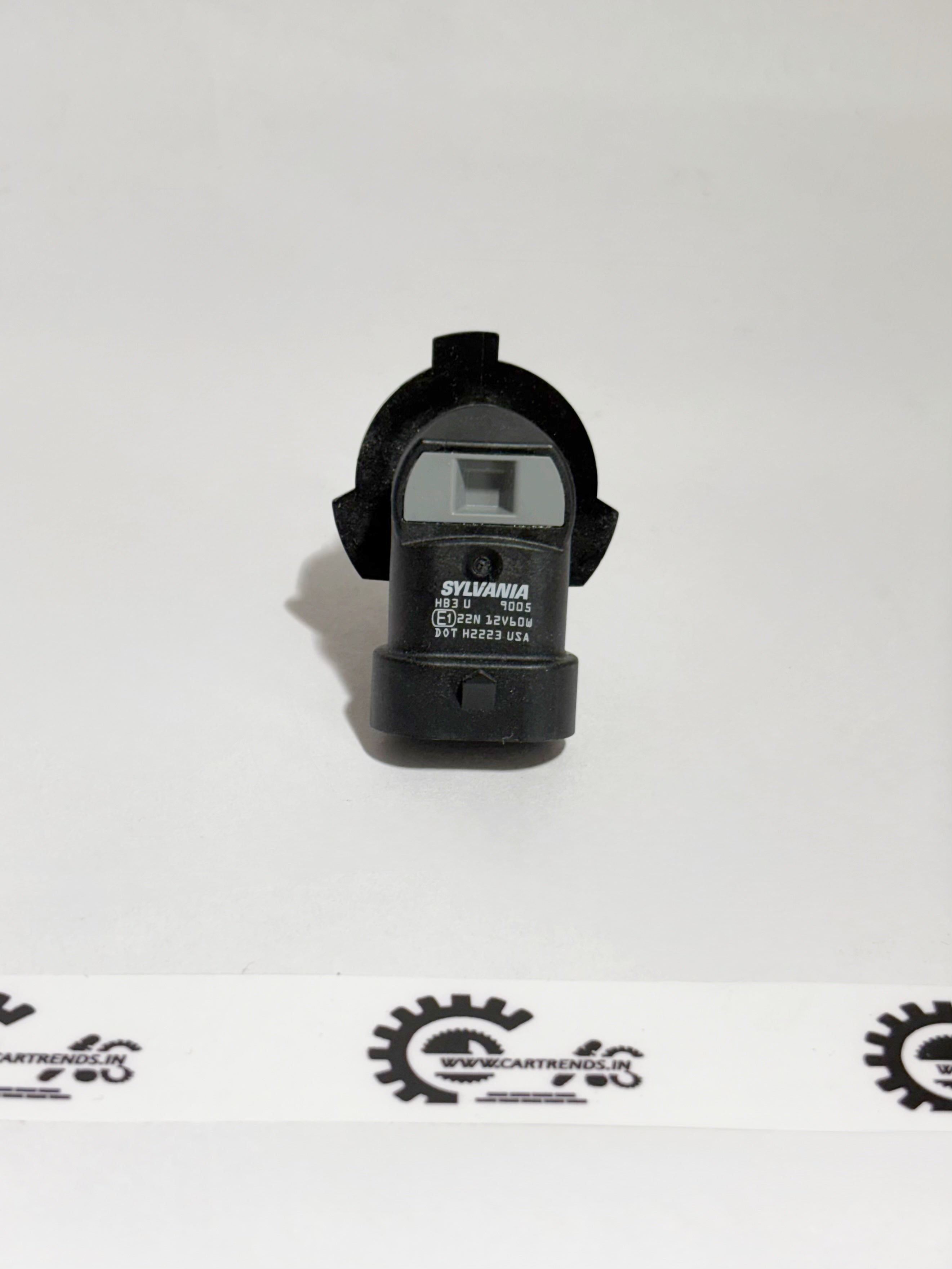 Honda headlight bulb HB3 12V 60W for Honda vehicles, showing the bulb with its base and filament visible.