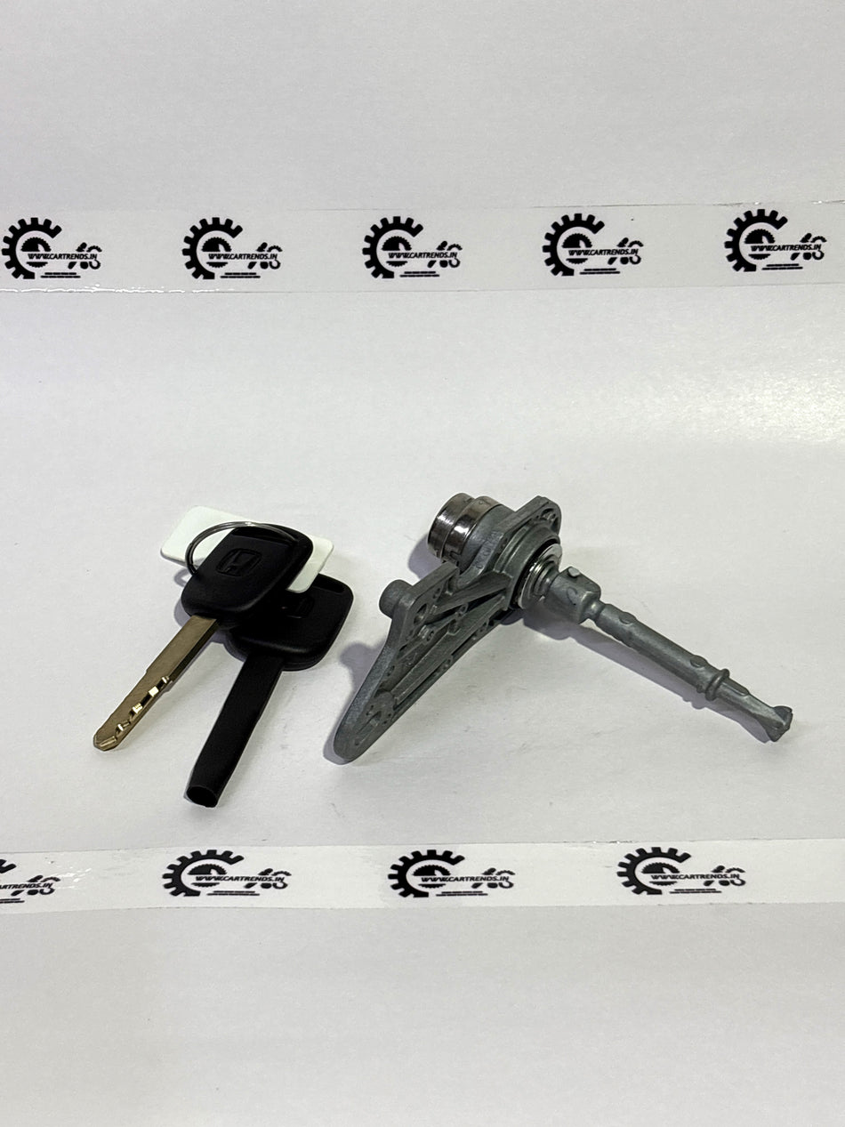 Honda Cylinder R Door 72145T5SD01 for Honda vehicles, showing the black door cylinder assembly with keyhole and mounting area.