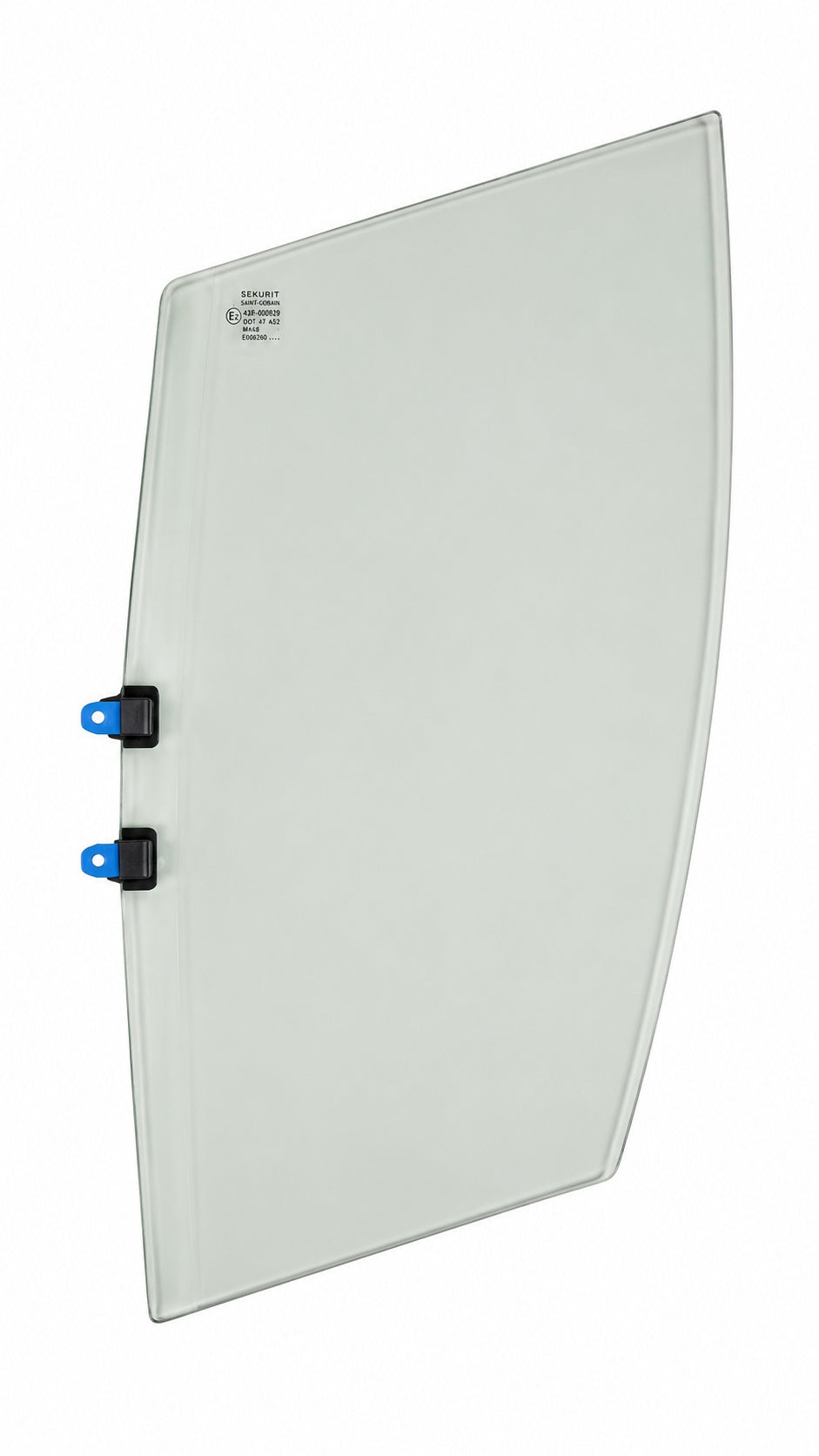 Honda front left glass assembly for model 73350T5SS00, showing the clear, tempered glass part with mounting edges.