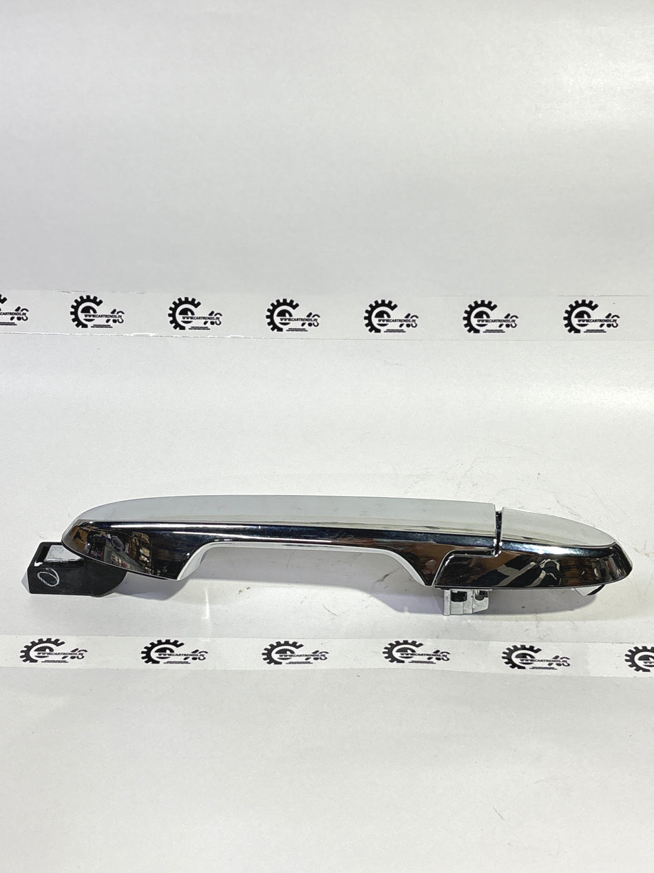 Honda handle assembly for left front door, part number 72180TXKK01, featuring a black plastic exterior and metal mounting components.